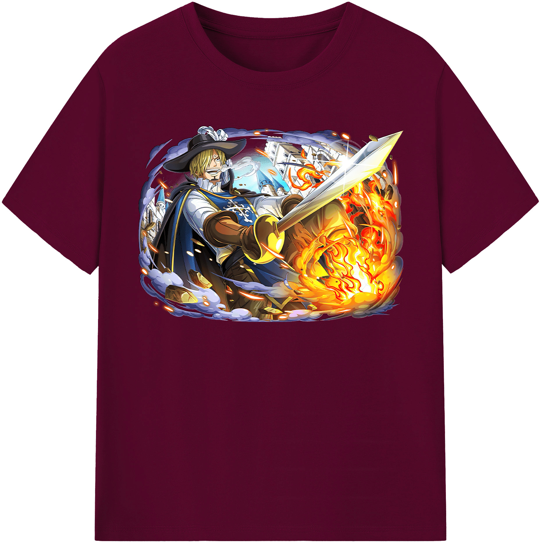 （画像用） ワンピース サンジ ONE PIECE Sanji レディースカジュアルプリントTシャツ（綿100％）